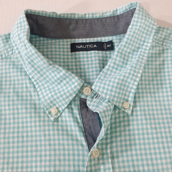 Nautica Gingham Long Sleeve Button Down Shirt - Picture 6 of 6